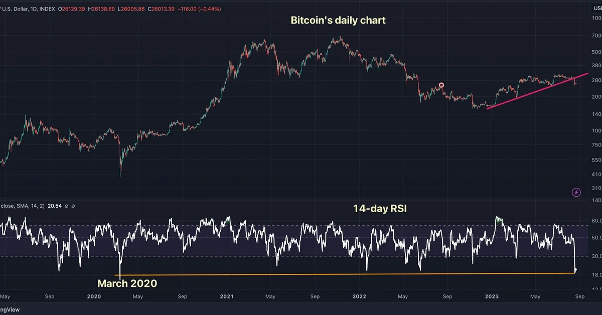 Bitcoin RSI Indicates Extreme Oversold Conditions