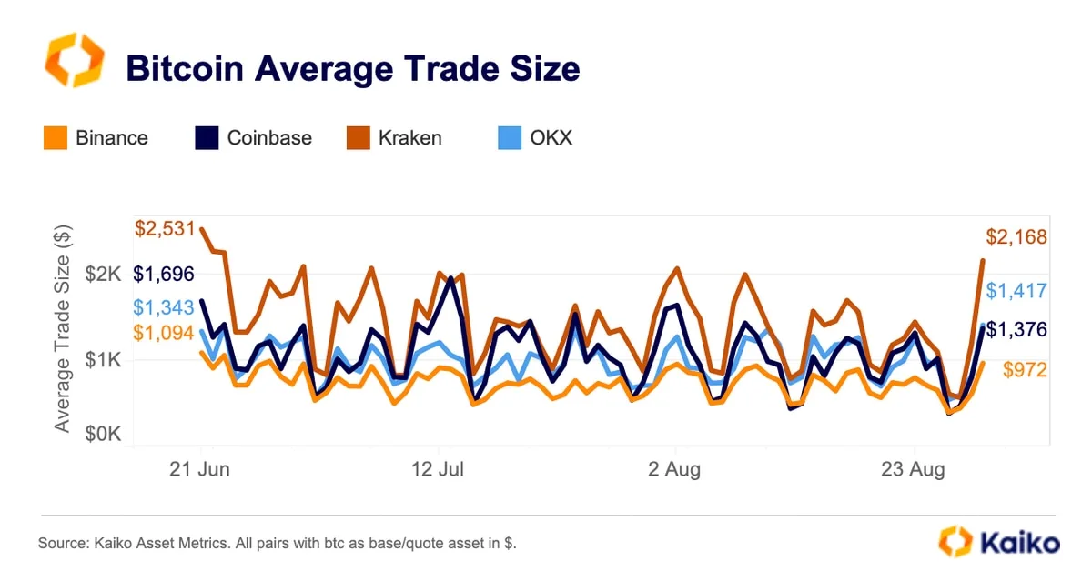 Bitcoin Average Trade Size Jumps Following SEC Ruling
