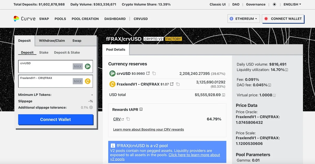 Curve Founder Floats New Liquidity Pool to Repay FRAX Loan